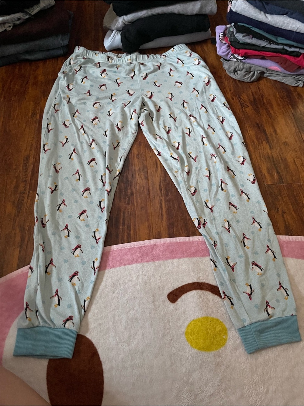 Target Light Blue Penguin Print Pajama Pants